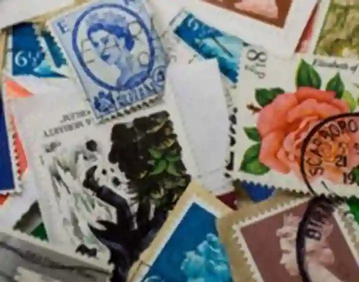 A collection of used postage stamps