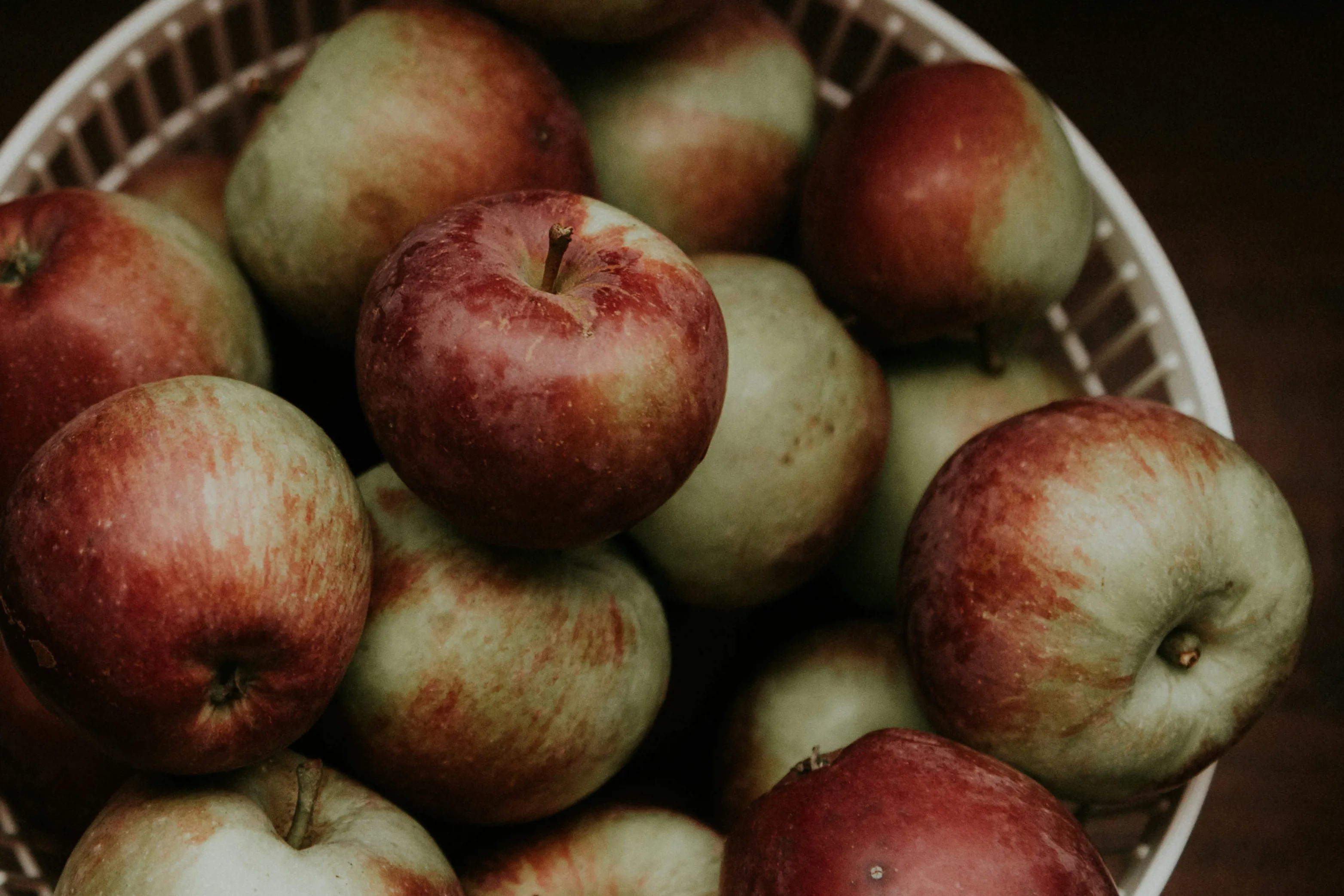 Apples in a colander