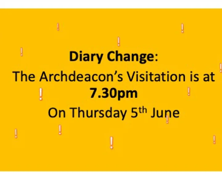 Orange background and notice of diary change